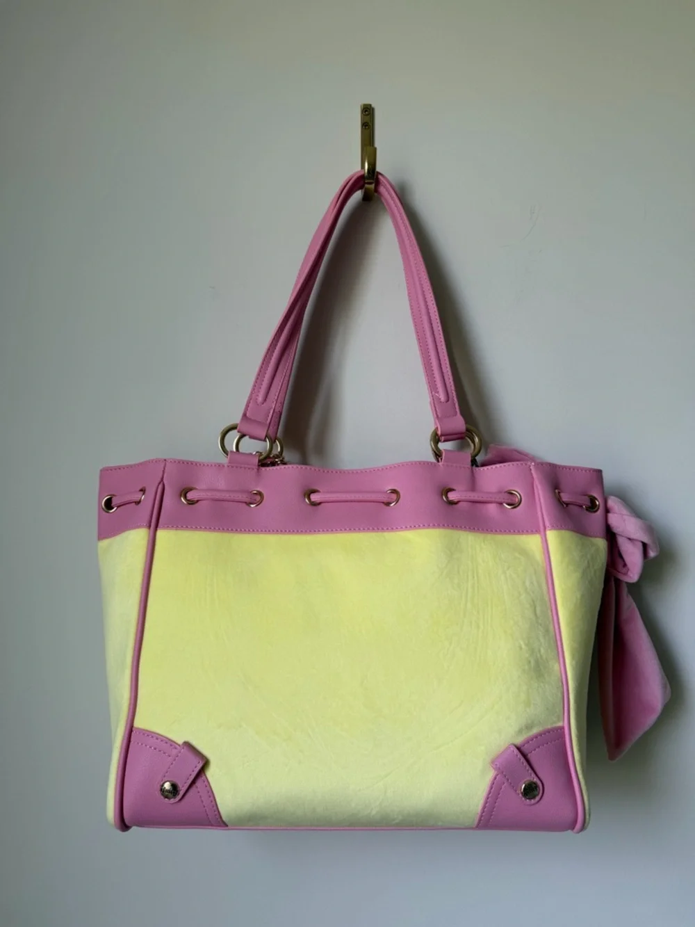 Juicy Couture Yellow pink scottie dog daydreamer Tote Bag